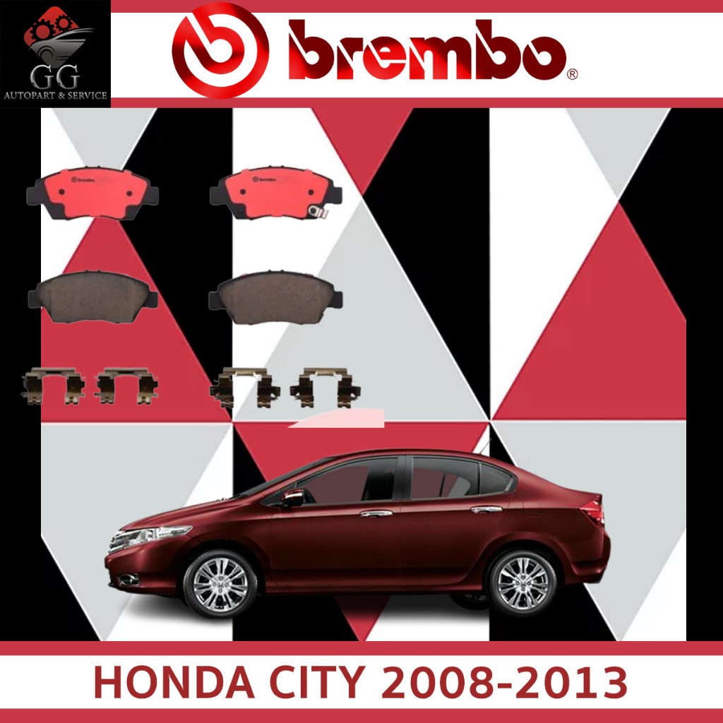 BREMBO ผ้าเบรค (หน้า-หลัง) HONDA CITYปี 2008-2013 ผ้าดิสเบรค