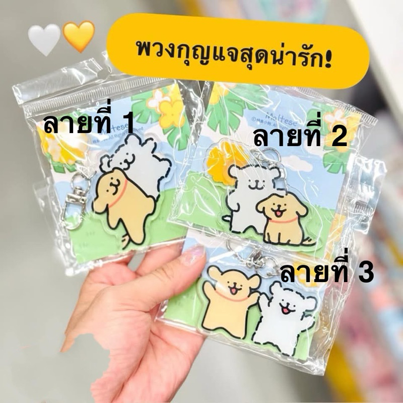 (รอ 1 วันค่า) พวงกุญแจ ที่ห้อยบัตร สายคล้องคอ Lahomia หมามอลทีส Maltese Puppy KKV