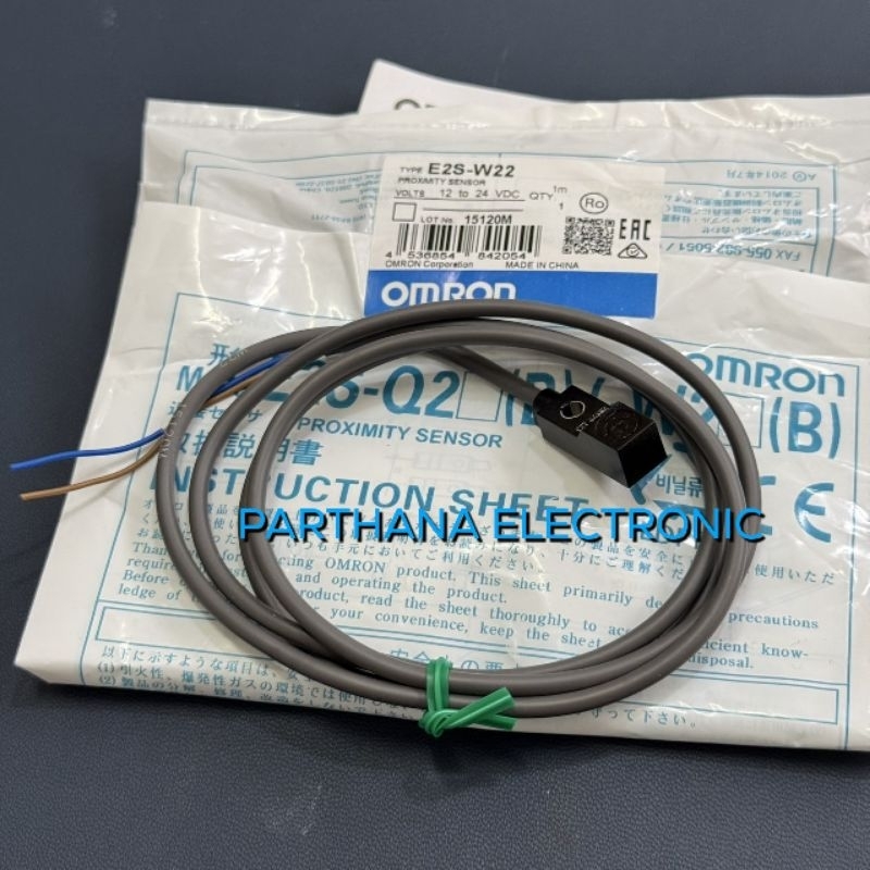 E2S-W22 Proximity Sensor ตัวสี่เหลี่ยมจับด้านบน ระยะจับ 2.5MM
ชนิด NC 2 สาย