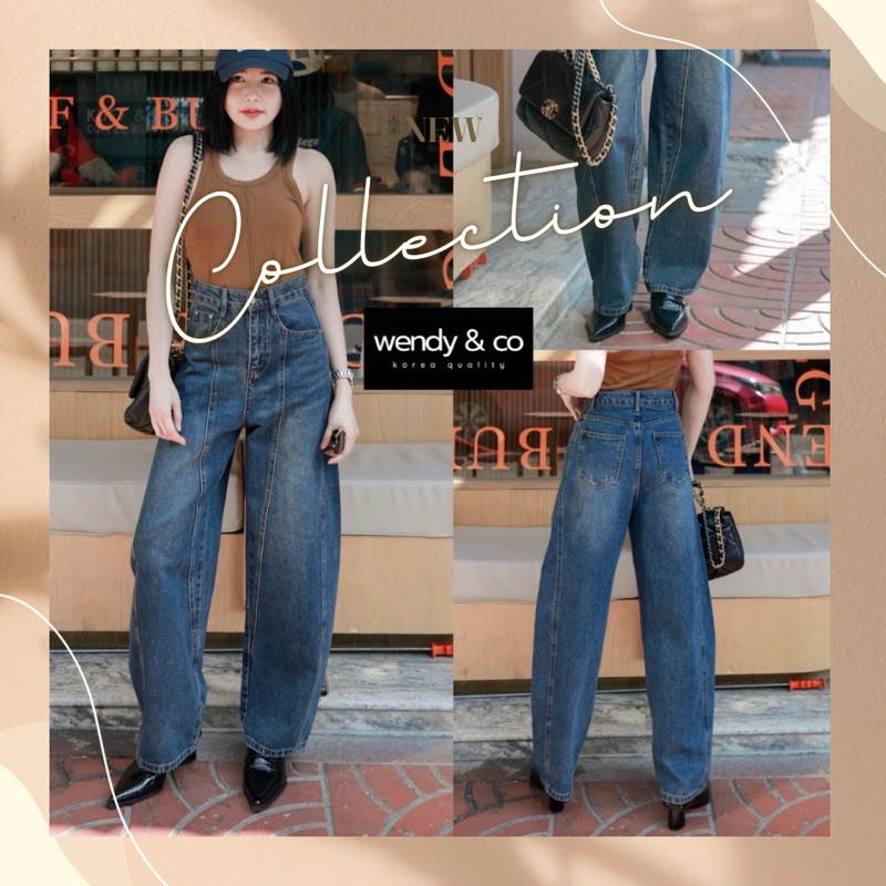wendy&co 10690 กางเกงยีนส์เบคกี้รุ่นใหม่(ผ้าไม่ยืด)