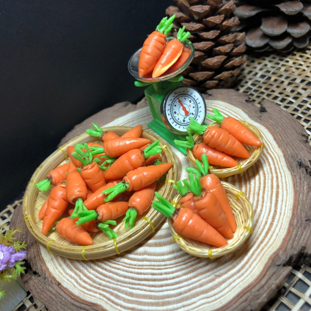 แครอท  แครอทจิ๋ว แครอทดินปั้น ผลไม้ดินปั้น ผักดินปั้น #ของจิ๋ว #miniature ราคา ถูกที่สุด ดีลบีเคเค แกลเลอรีภาพที่ 5
