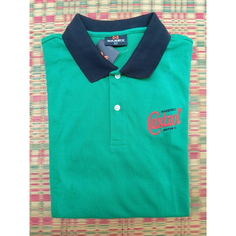 เสื้อโปโล สีเขียว Castrol