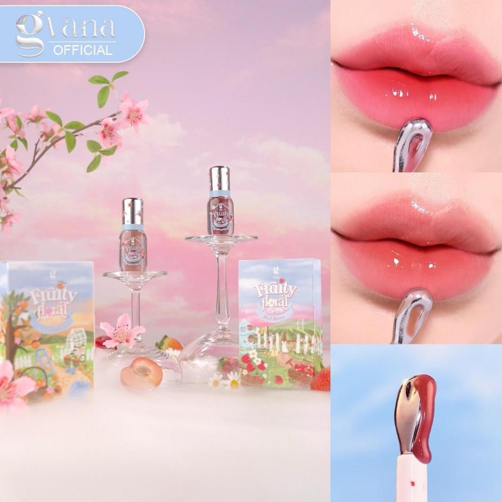 ลิปออยล์หัวเย็น บำรุงริมฝีปาก ให้ความชุ่มชื้น  Gvana Fruity Floral Lip Oil
