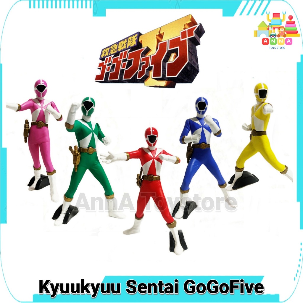 โมเดล กาชาปอง โกโกไฟว์ Model Gashapon Kyuukyuu Sentai GoGoFive ยกเซ็ต 5 ตัว