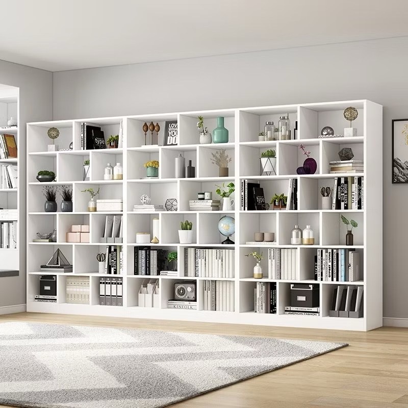 ตู้หนังสือขนาดใหญ่ 40x180cm Bookcase ชั้นวางของอเนกประสงค์ ตู้โชว์เก็บของ สีมินิมอล แข็งแรง