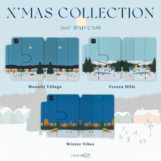 เคสไอแพดหมุนได้ 360° แบบฝาพับ พิมพ์ลาย  Christmas Collection