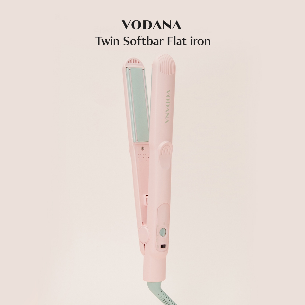 VODANA l Twin Softbar Flat Iron - Kitsch Pink (1inch) เครื่องหนีบผม Vodana สไตล์เกาหลี หนีบผมตรง ไม่ทำร้ายเส้นผม