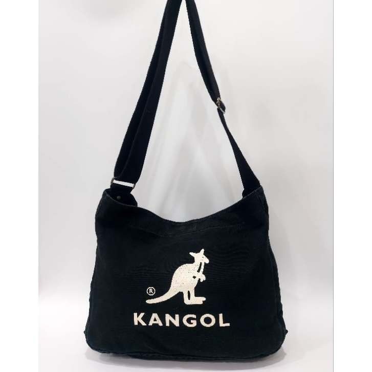 Kangol แท้ กระเป๋ามือสอง ผ้าแคนวาส แบรนด์แท้