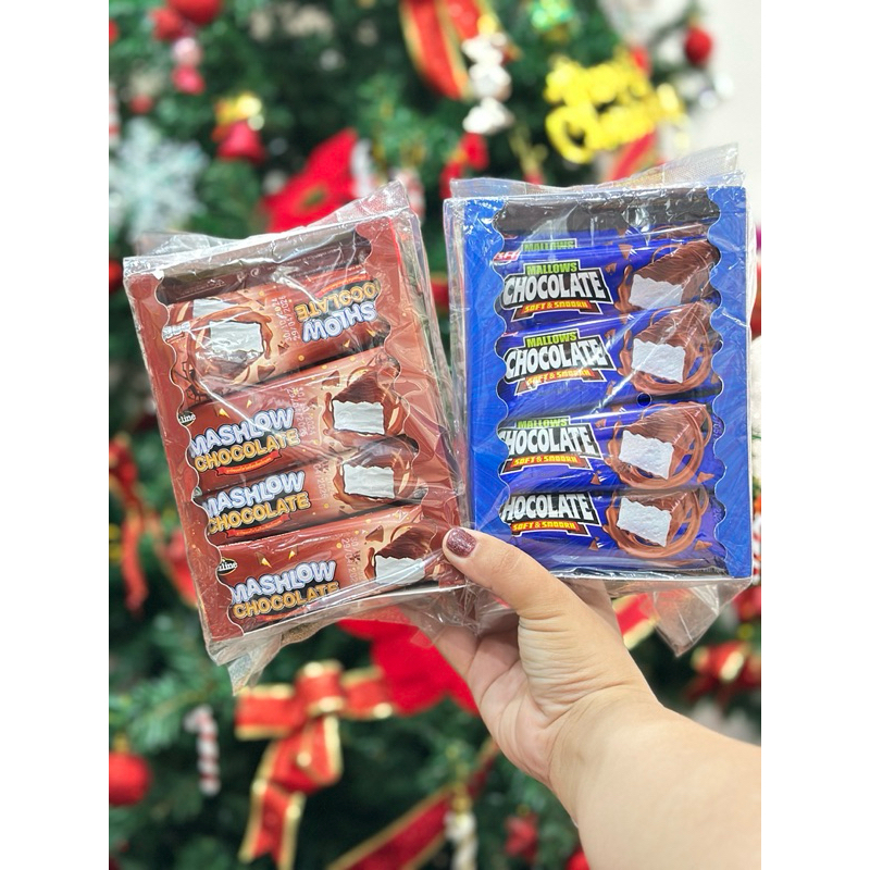 มาส เมลโล่ เคลือบช็อกโกแลต ขนาด 10 กรัม 24 ชิ้น