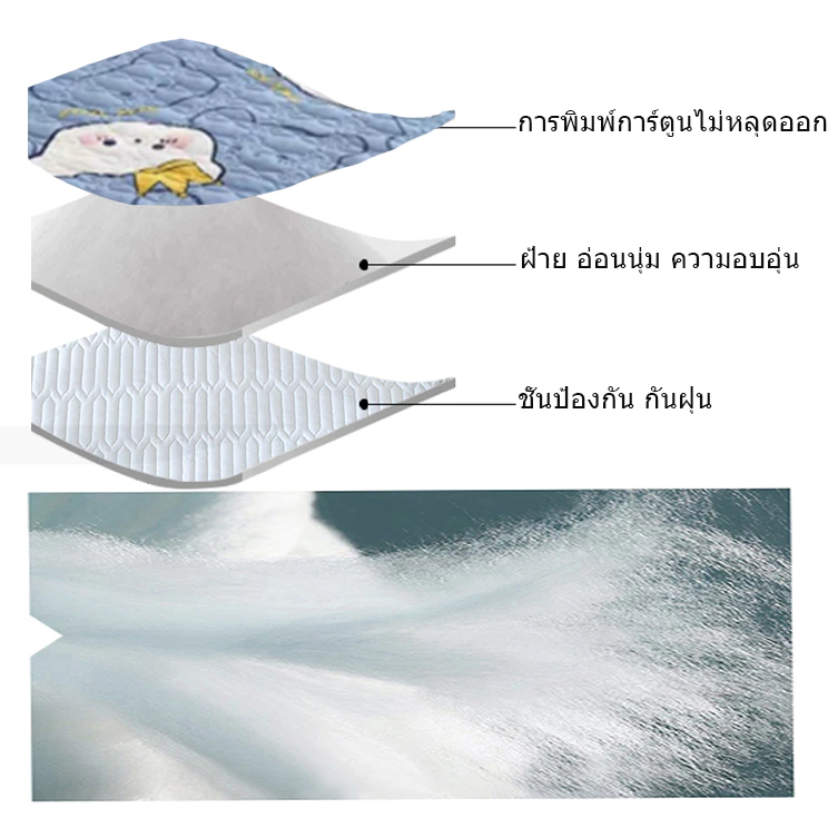 ผ้าปูที่นอนกันไรฝุ่น เสริมใย ขนาด 6ฟุต/5ฟุต/3.5ฟุต/3ฟุต ลายการ์ตูน thumbnail 4