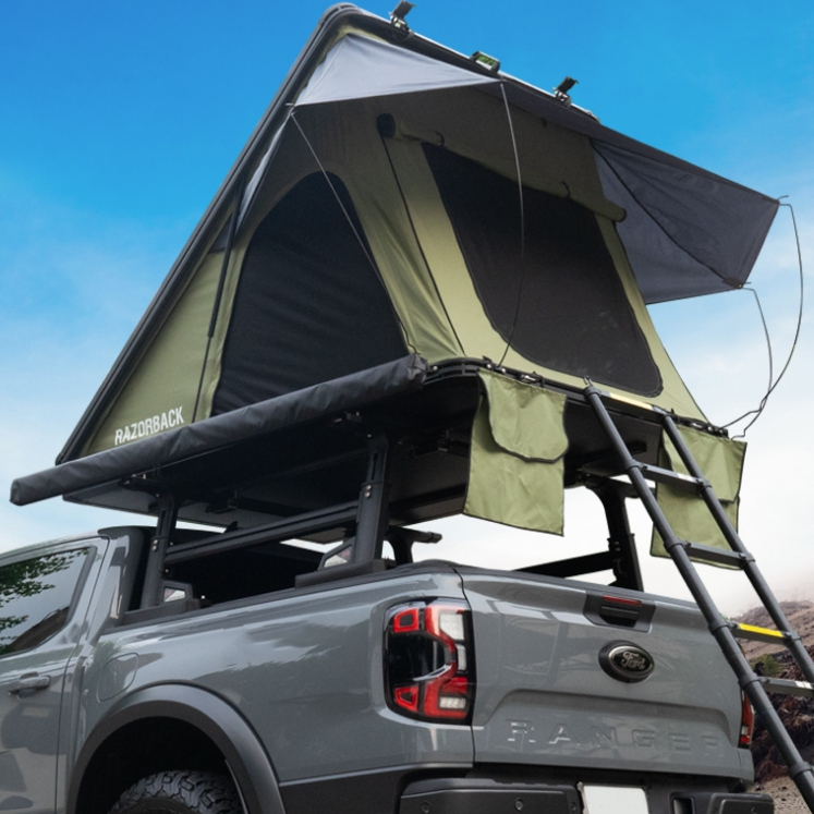 Sẵn sàng giao tại Thái Lan Lều mái xe 2-3 người Lều ngủ trên xe Lều tam giác ngoài trời Roof top tent 🏕
