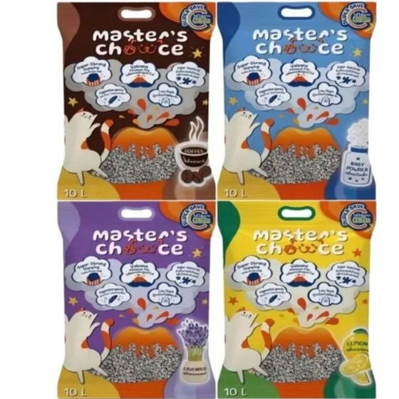 Master's Choice ทรายแมวกึ่งภูเขาไฟ ปราศจากฝุ่น จับตัวเป็นก้อนเร็ว ขนาด 10Lx3ถุง*โปรดอ่านรายละเอียดก่อนสั่งซื้อ