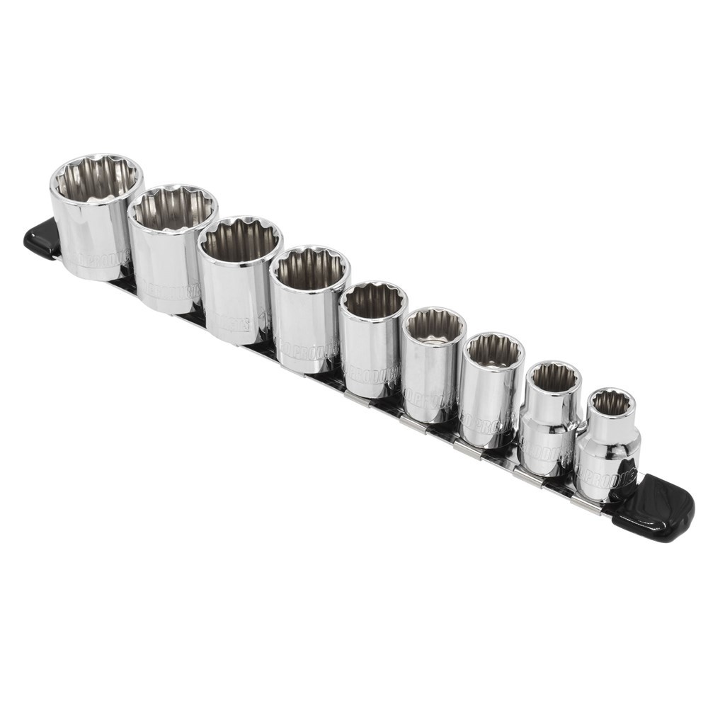 Astro Products ชุดลูกบ๊อกซ์ 3/8DR 12PT 9ชิ้น 8-22mm / Metric Socket Set 9 pcs Auto Repair