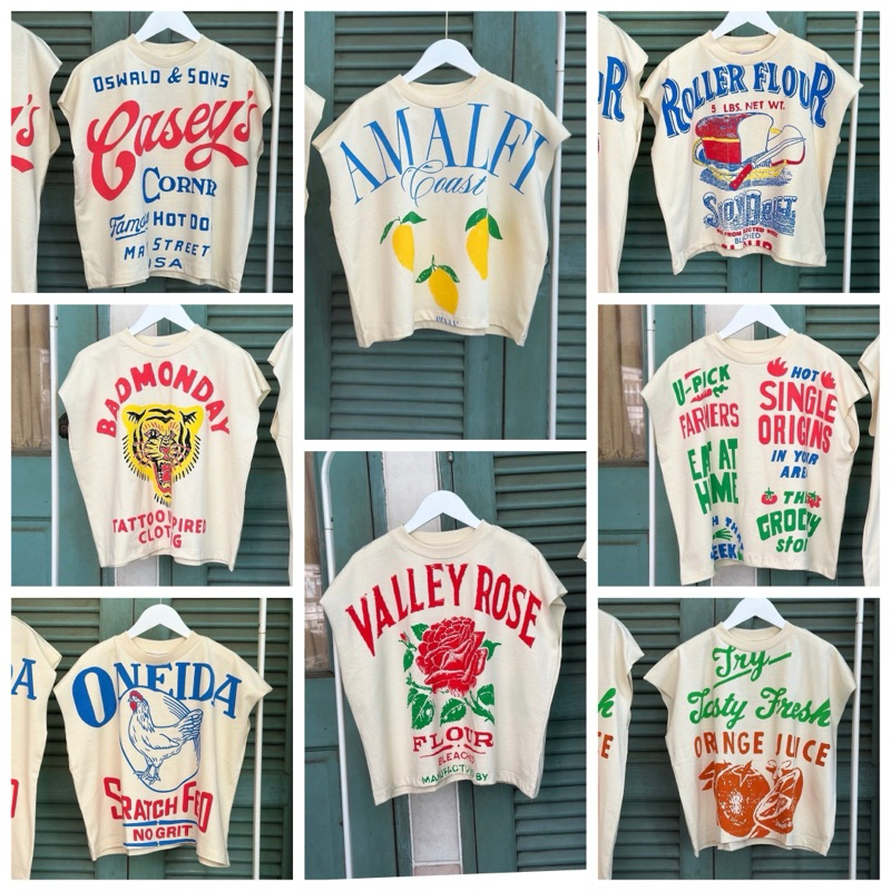 SUBMIT | เสื้อครอป ผ้าดิบ วินเทจ แขนกุด ( SHE )