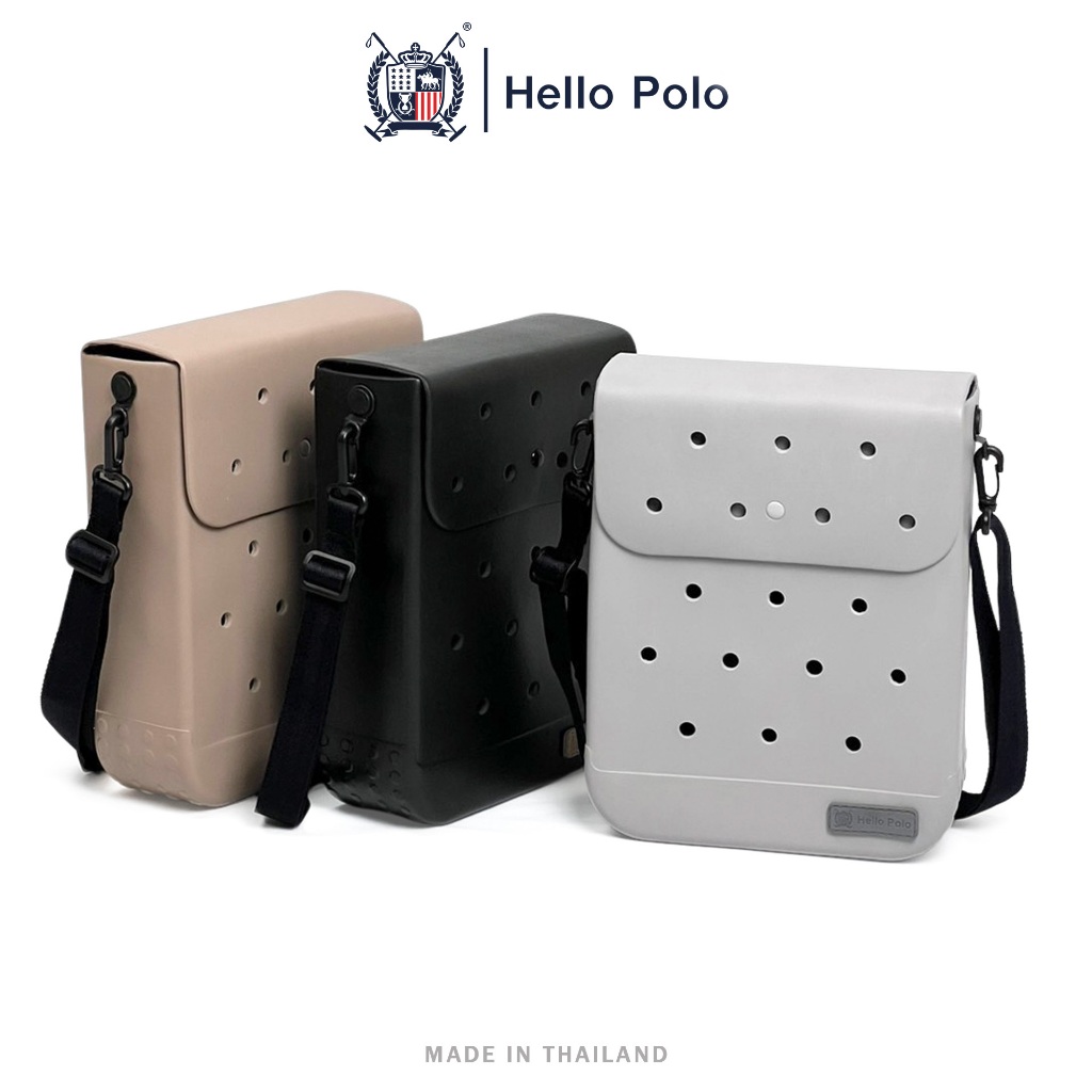 Hello Polo กระเป๋าใส่เอกสาร ไอแพด ครอสบอดี้ BH2006 ยาง EVA สายกระเป๋าปรับได้ สำหรับผู้ชายและผู้หญิง ขนาด 31.5x24.5 CM.
