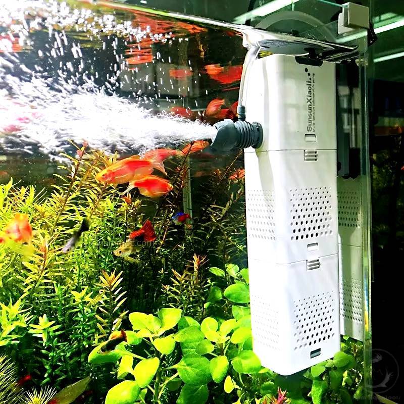 ปั๊มออกซิเจน+กรองในตัว ปั๊มกรองแขวนตู้ปลา SUNSUN Xiaoli XQP /XQP-1000F / XQP-1500F