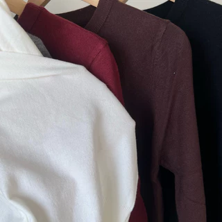 🧺 #28TOP175 🐰 เสื้อคาร์ดิแกนไหมพรมเบสิคเนื้อบาง
