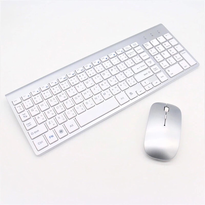 [Wireless Office Keyboard] ชุดเมาส์ คีย์บอร์ด ไร้สาย แป้นพิมพ์ไทยอังกฤษ Wireless EN/TH English and Thai Layout