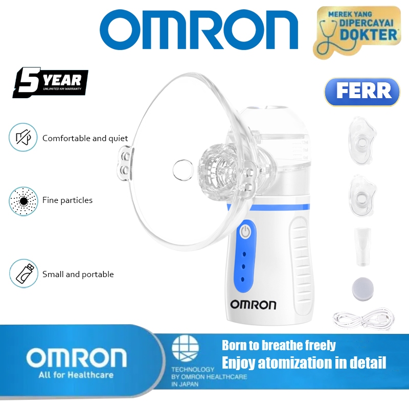 เครื่องพ่นยาเด็ก Omron Nebulizer เครื่องพ่นยาทางการแพทย์ ขวดสเปรย์ยาพกพา ไร้สาย มือถือ ทั้งเด็กและผู้ใหญ่สามารถใช้งานได้