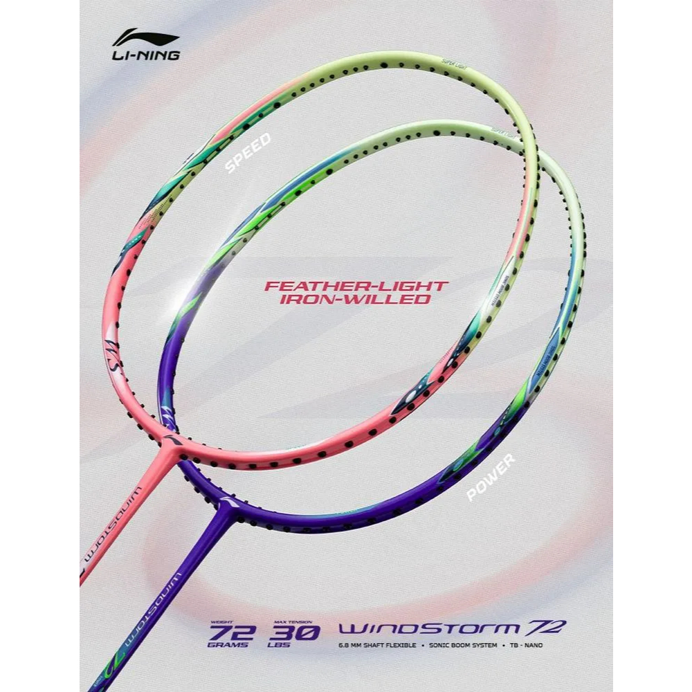 🔥(ใหม่ล่าสุด!)🔥💨 LI-NING WINDSTORM 72 S&P 🏸 – 2 ฟีลในหนึ่งซีรีส์! เลือกสายสปีดหรือสายพลังได้ตามใจ!