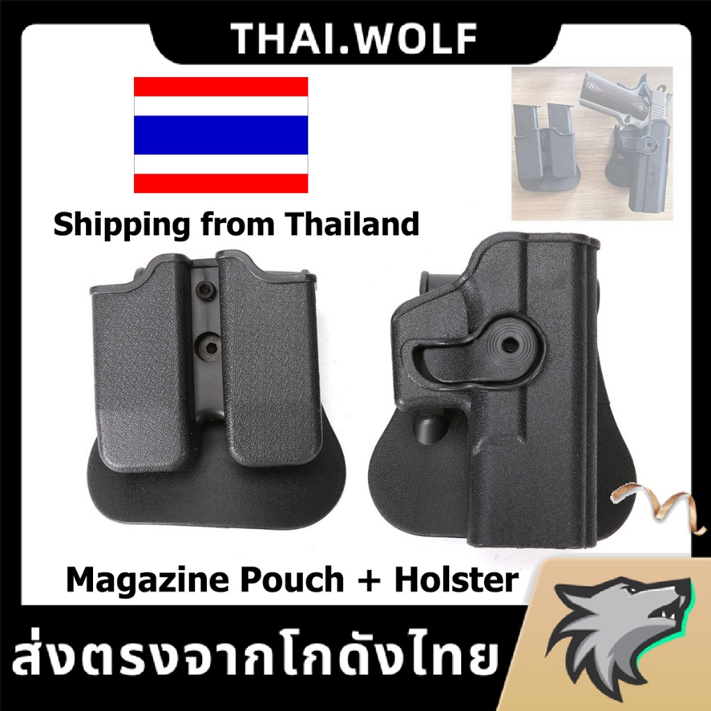 ซองแมกกาซีนคู่ 9 มม สําหรับ Glock 17 Beretta M9 M92 Hung 9 มม 40 Mag