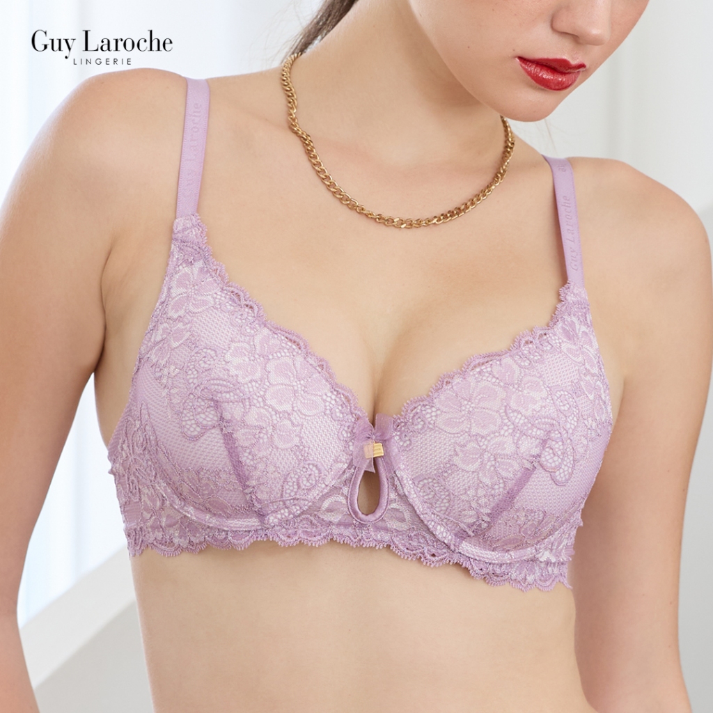 Guy Laroche Lingerie เสื้อใน บราลูกไม้ เสริมฟองน้ำ กีลาโรช Push Up Lace Bra GB7T77