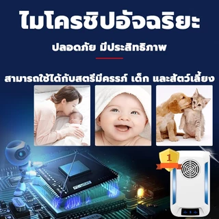 【ซื้อ 1 แถม1】เครื่องไล่หนู ไล่แมลงอัลตราโซนิกรอบทิศทาง ไล่หนู ปกป้องสุขภาพของครอบครัว เครื่องไล่ยุง ที่ไล่หนูไฟฟ้า