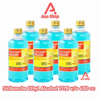 ศิริบัญชา แอลกอฮอล์ Ethyl Alcohol 70% v/v 450cc [6 ขวด] AA 7101 ฆ่าเชื้อโรค