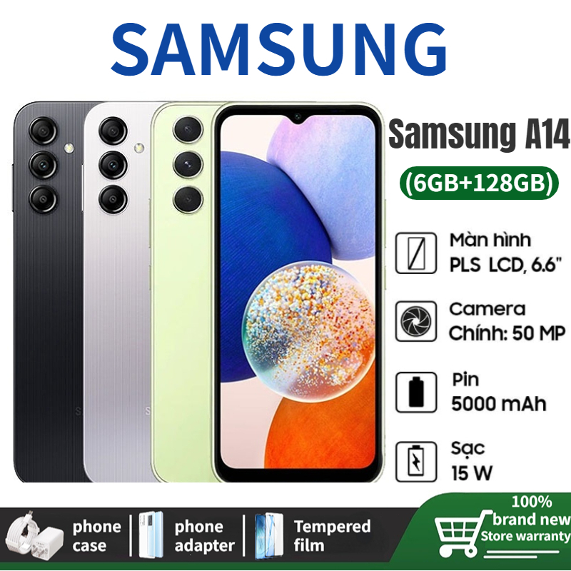 Samsung Galaxy A14 LTE 6GB RAM + 128GB ROM สมาร์ทโฟน ใหม่เอี่ยม รับประกัน 1 ปี