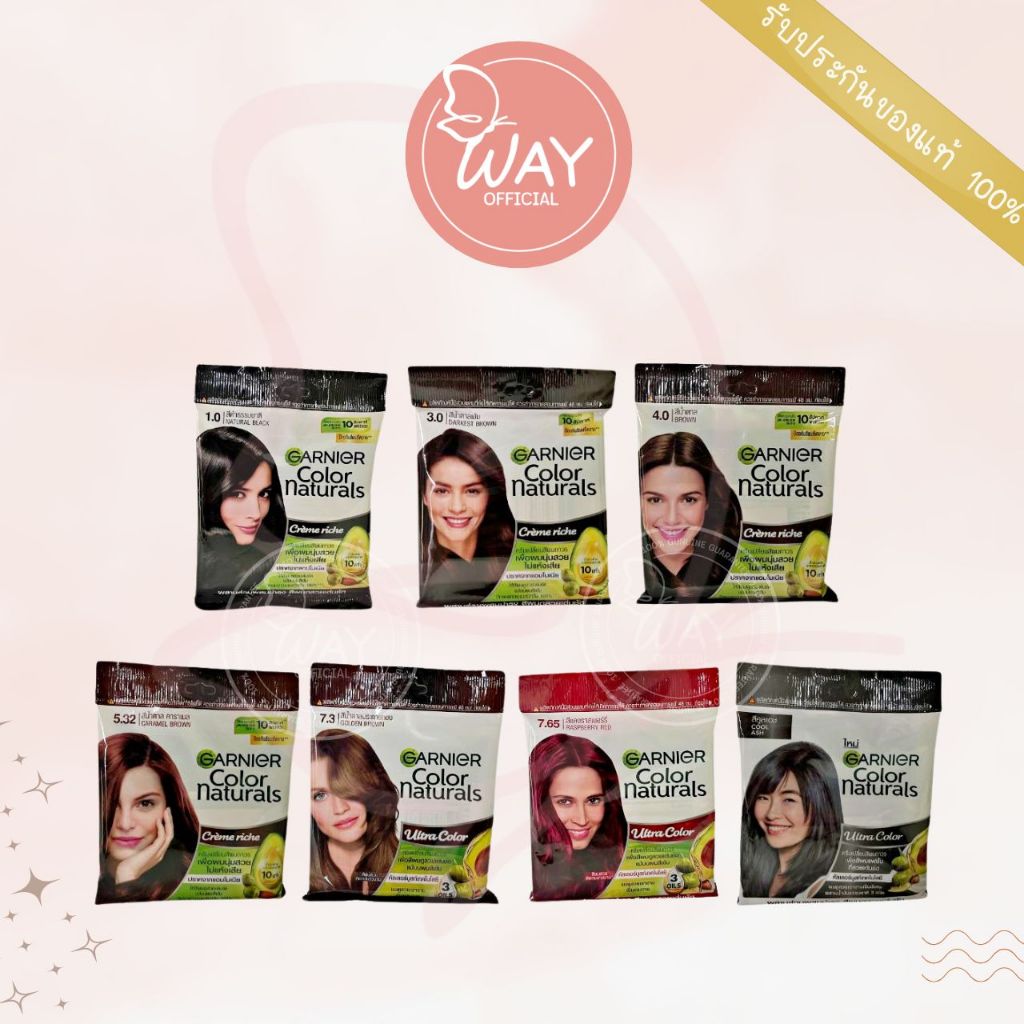 [ซอง] การ์นิเย่ คัลเลอร์ แนทเชอรัลส์ ครีมย้อมผม Garnier Color Naturals Hair Colorant
