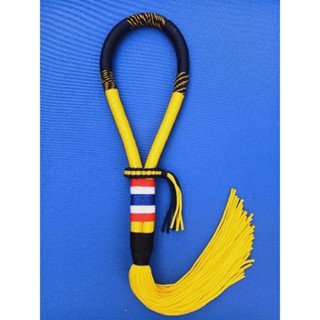 มงคลมวยไทย/Mongkol Muay Thai มงคลสีเหลือง + สีกรมท่า งานถักด…