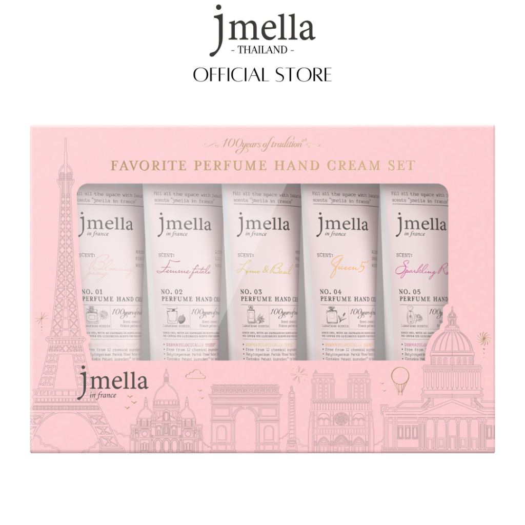 [Clearance Sale][Set แฮนด์ครีม 5 กลิ่น] JMELLA in France Perfume Hand Cream Set [EXP20251030]