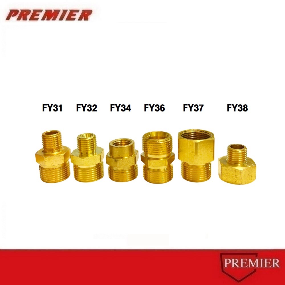 ข้อต่อ ทองเหลืองแปลงเกลียว 22mm เป็น 14mm (แกน 14 มม หรือ 15 มม) , 22mm เป็น 22mm, 1/4 เป็น 1/2