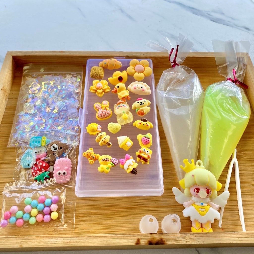ร้านคนไทย พร้อมส่ง!! ชุดเรซิ่น DIY ชุดใหญ่ กาววิปครีม วิปครีมปลอม เรซิ่น เซ็ต กาวครีม
