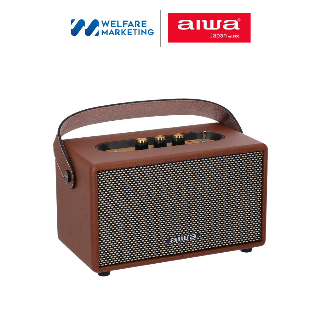 [ผ่อน 0%] AIWA Retro Elite Plus Bluetooth Speaker ลำโพงบลูทูธพกพา SUPER BASS