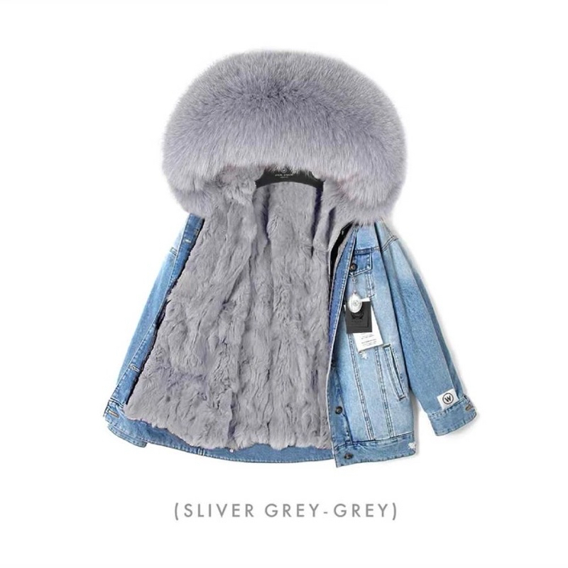 WOOL STUDIO - Cooper Jacket Rabbit Fur เสื้อขนเฟอร์ สีเทา (Light Danim)