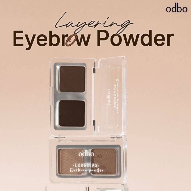 ที่เขียนคิ้วแบบฝุ่น odbo Layering Eyebrow Powder (มีให้เลือก3เฉด) #OD7018