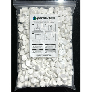 ผ้าอัดเม็ด ไร้กลิ่น ไร้สารเคมี แบรนด์ Portawipesแพ็ค500ผืน