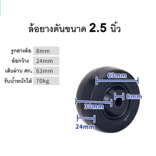 ลูกล้อยางตัน ขนาด 1.5 / 2 / 2.5 / 3 / 4 และ 5 นิ้ว ราคาต่อ 1 ล้อ