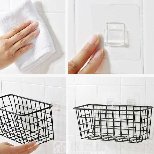 ส่งด่วน 🗑แถมฟรีกาวติดผนัง ตะกร้าติดผนัง 🎉 ชั้นวางของติดผนัง ✔️ไม่​ต้อง​เจาะ​รู​ ชั้นวางของในห้องน้ำ ชั้นวางของในห้องครัว - รูปที่ 6