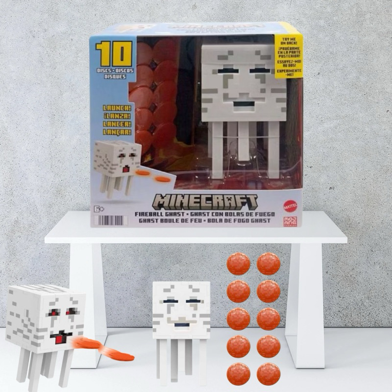 Mattel Minecraft Fireball Ghast ของแท้ 💯% รุ่นใหม่ยิงได้