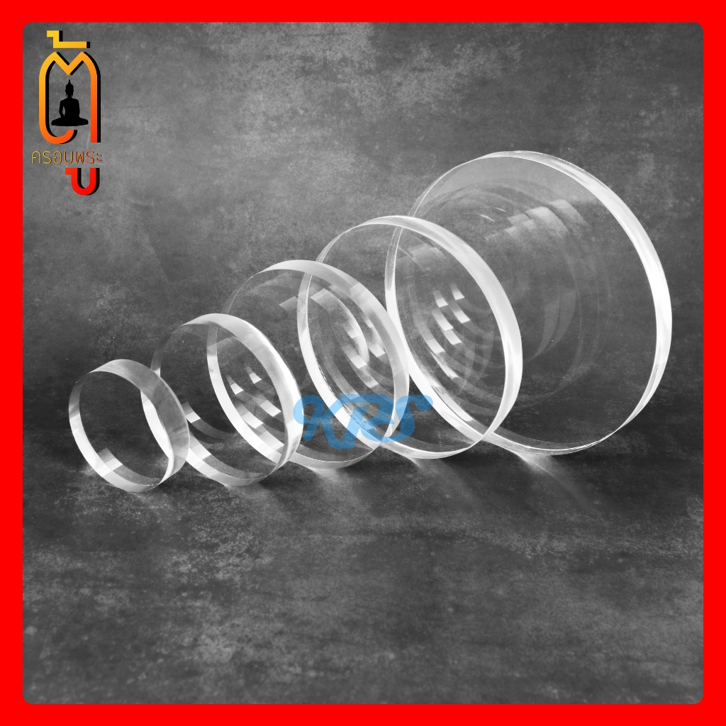 ฐานอะคริลิคกลม ใสแบบหนา แท่นวางถ่ายสินค้า พร็อพถ่ายรูป อุปกรณ์ประกอบฉาก