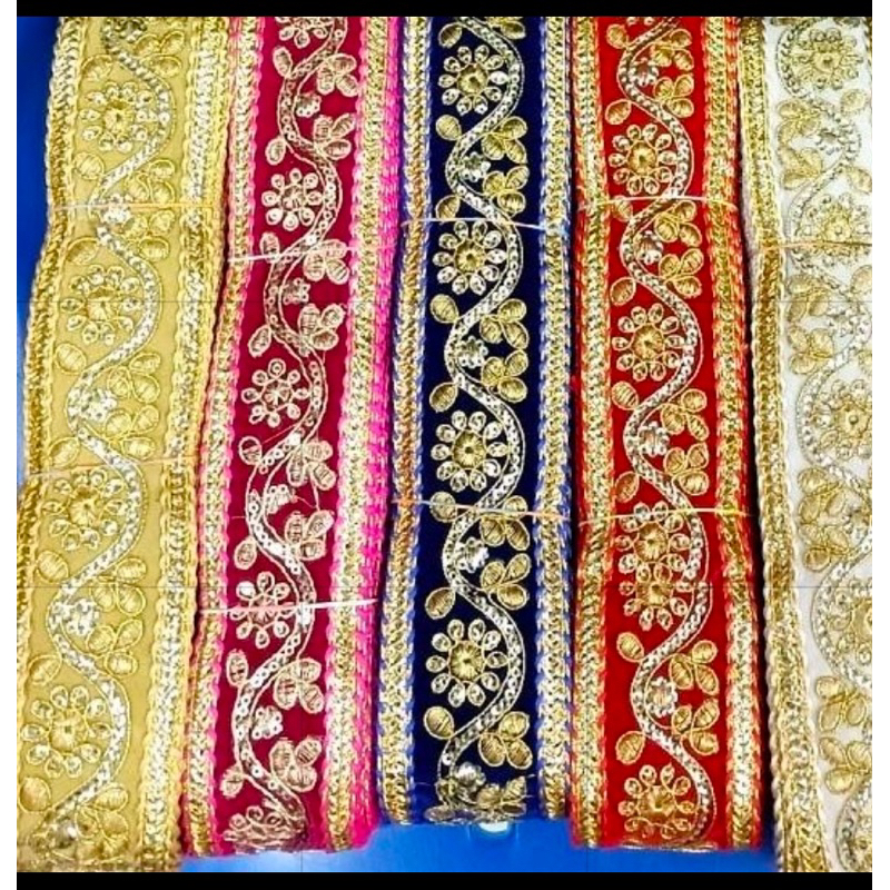ยกม้วน9เมตร เทปทองตกแต่ง ริบบิ้นทอง แถบตกแต่งหน้ากว้าง5.5ซม ราคา ถูกที่สุด ดีลบีเคเค แกลเลอรีภาพที่ 3