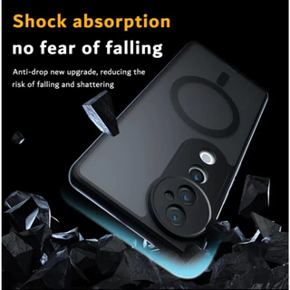 เคส Vivo V40 / V50 / V30 / V60 / V70 เคสแม่เหล็ก กันกระแทก ฝาหลังแข็ง ส่งจากไทย Frosted Case