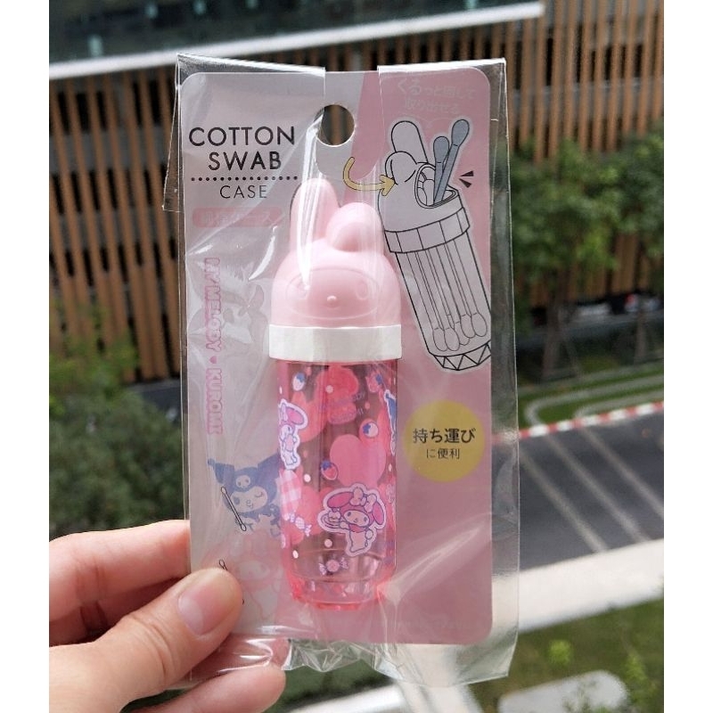Cotton swab case กล่องใส่คัตตอนบัต แบบพกพา สะดวกในการเดินทาง ลายซานริโอ้ Sanrio Japan มายเมโลดี้ ของแท้นำเข้าจากญี่ปุ่น