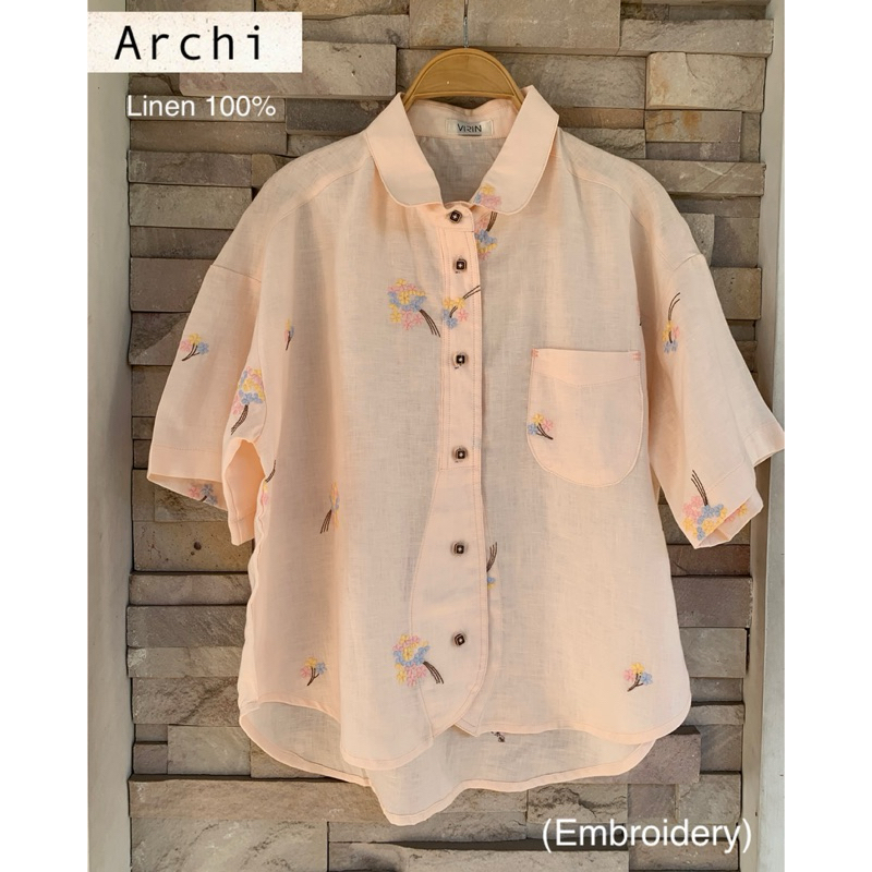 เสื้อลินิน รุ่น Archi ออกแบบตัดเย็บในไทย