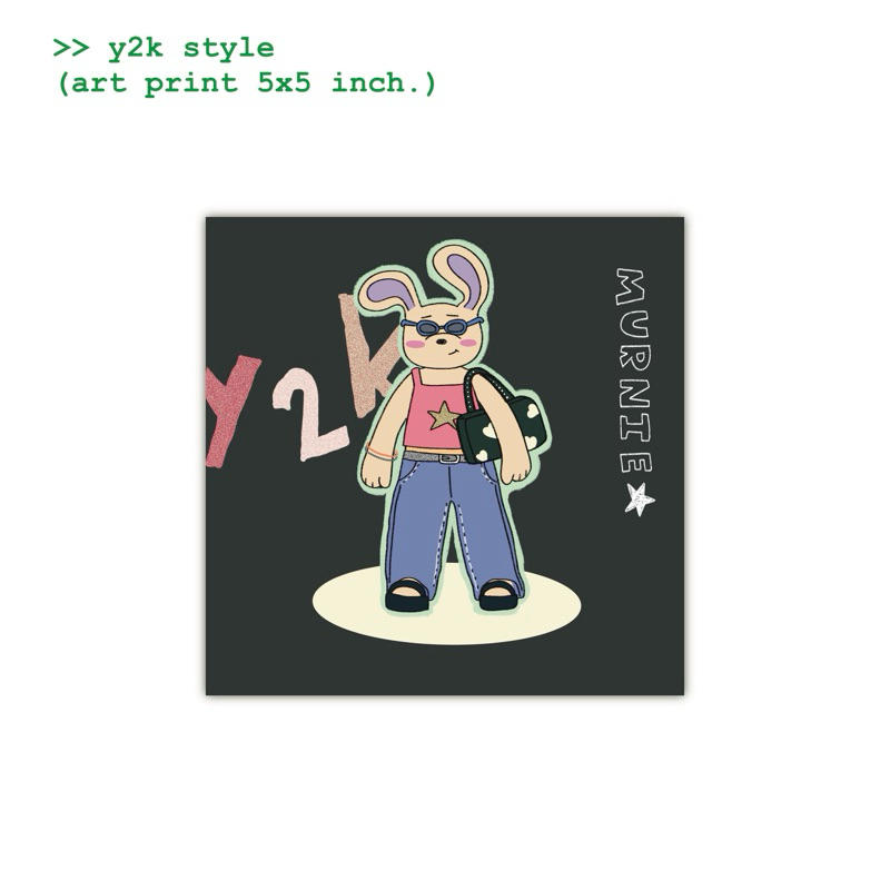 y2k style (art pint 5x5 inch)