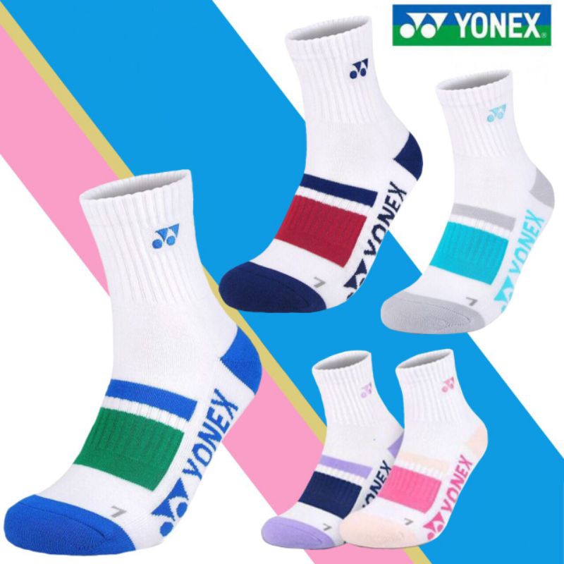 ถุงเท้าแบด YONEX รุ่นไหม่ล่าสุด หนาขึ้น ใส่แล้ว กระชับกันลื่นดีขึ้น ไม่ย้วยเหมาะกับใส่เล่นกีฬาถุงเท้าแบดโยเน็กซ์