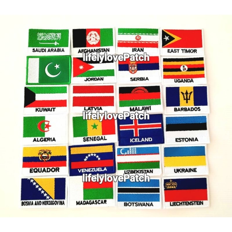 อาร์มธง 🇹🇭สินค้าไทย สวบตรงปก พร้อมส่ง Flags of the wolrd  South America Patch Europe Flags ธงนานาประเทศ  แบบเย็บ L