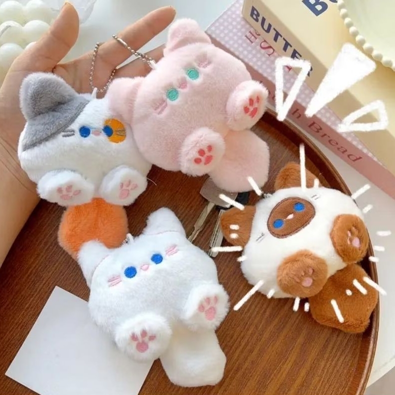 พร้อมส่งจากไทย  🐱 พวงกุญแจแมว พวงกุญแจน้องแมว ตุ๊กตาแมว ขนนิ่ม ที่ห้อยกระเป๋า จี้ห้อยกระเป๋า ตุ๊กตาแมว